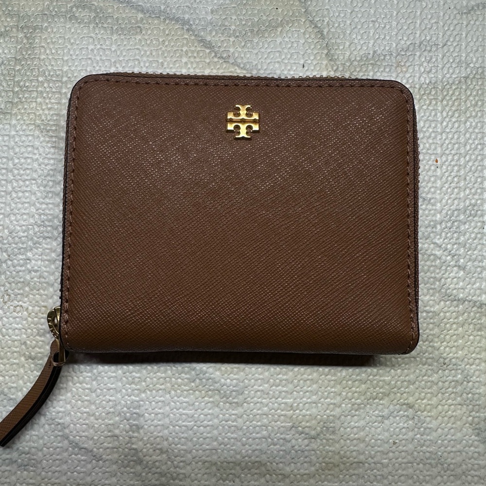 Tory Burch Emerson Mini Brown Leather Wallet